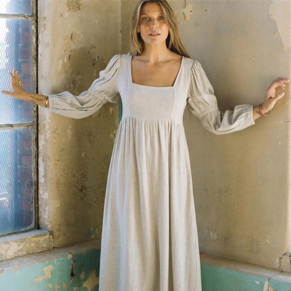 Rachel Pally Linen Doreen Dress in Natural Size XS